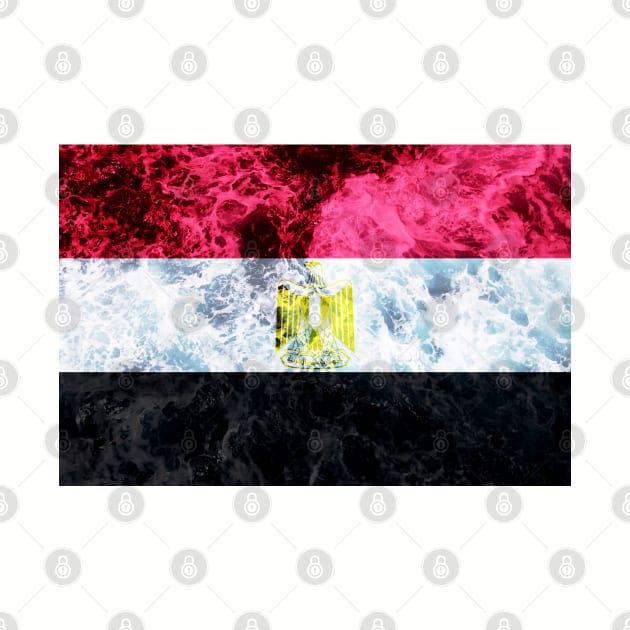 Flag of Egypt – Ocean Waves by DrPen