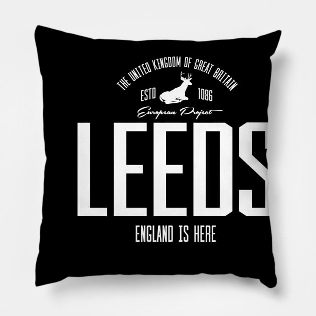 Great Britain, England, Leeds Pillow by NEFT PROJECT