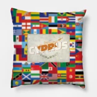 Cyprus Vintage style retro souvenir Pillow