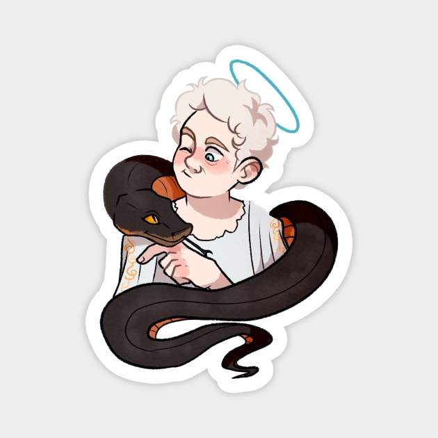 Good omens Aziraphale Crowley Magnet by gaypompeii