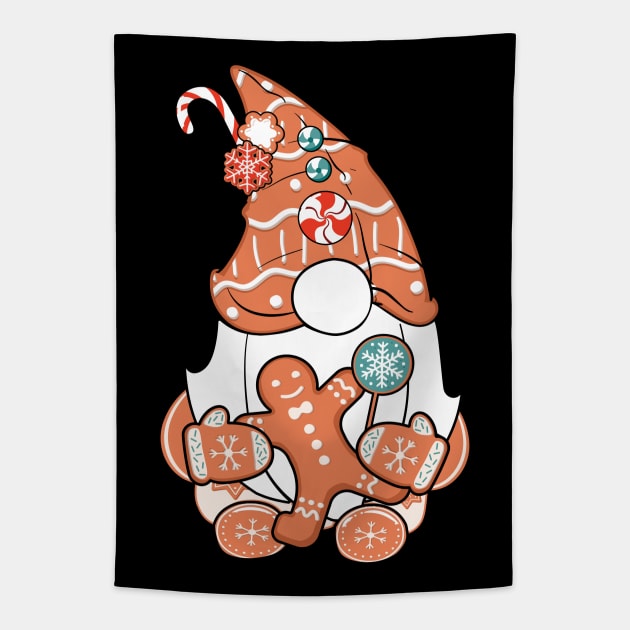 Ginger Gnome Christmas Tapestry by MZeeDesigns