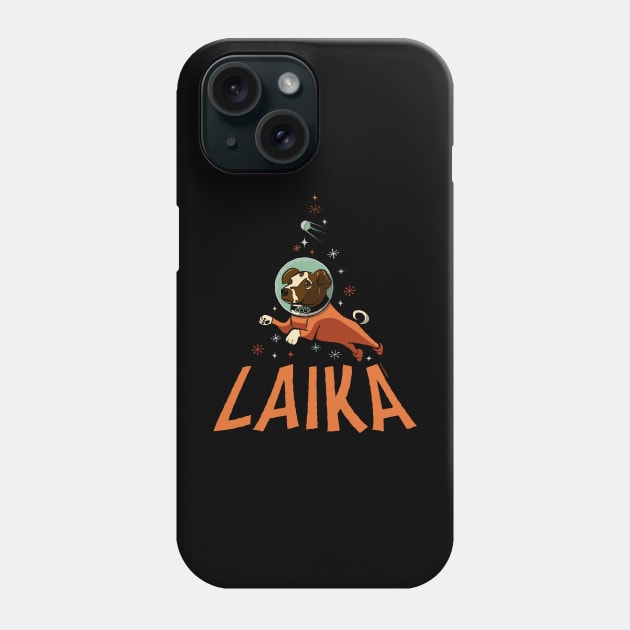 Laika the first dog in space Phone Case by VioletAndOberon