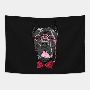 Hipster dog Cane Corso Tapestry