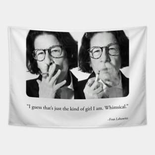 Curmudgeonly Fran Lebowitz Quote Tapestry