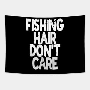 Fishing Hair Don't Care Tapestry