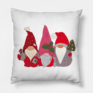 Trio of Christmas Gnomes Pillow