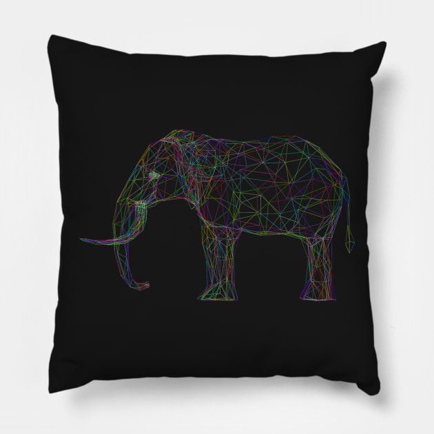 Poly elephant Pillow by obmik