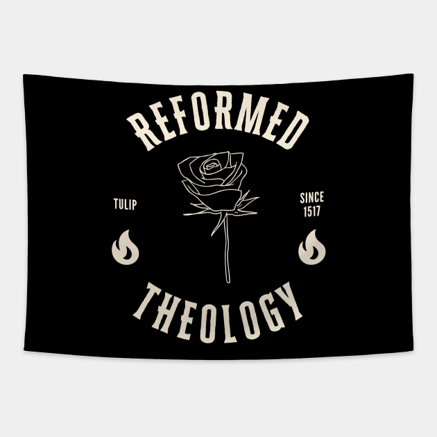 Tulip since 1517 reformed theology gold design Tapestry by Patrickchastainjr