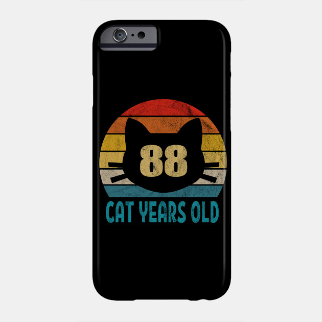 88 Cat Years Old Retro Style 18th Birthday Gift Cat Lovers
