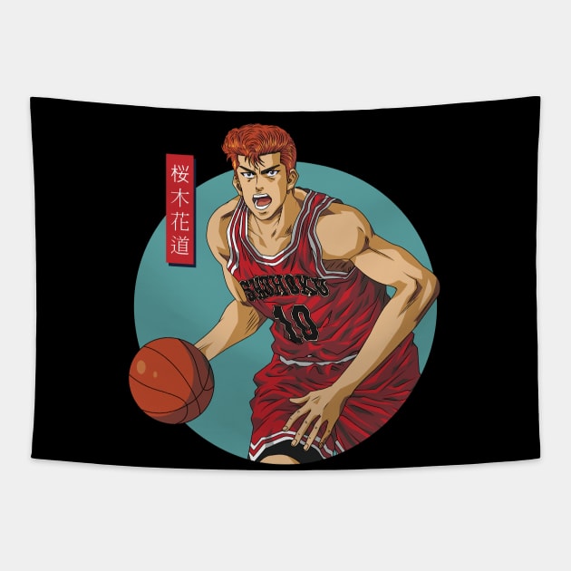 Slam Dunk - Hanamichi Sakuragi Tapestry by Hala Art