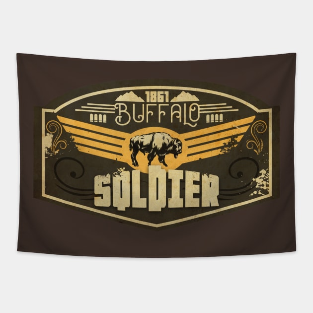 Buffalo Soldier Vintage Label Tapestry by CTShirts