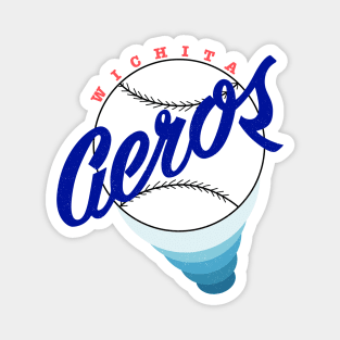 Defunct Wichita Aeros Baseball 1982 Magnet