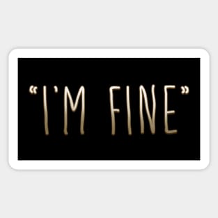 I'm fine, Dictionary Definition Sticker for Sale by ED-TDesigns