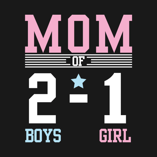 Mom Of The 2 Boys 1 Girl Son Daughter Happy Mother Day Mommy by DainaMotteut