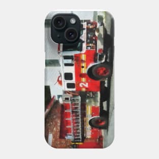 Firemen - Fire Engine in Front of Fire Station Phone Case