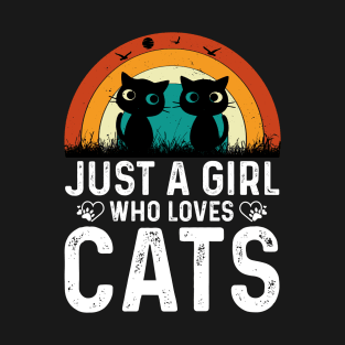 just a girl cats t shirt T-Shirt