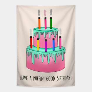 PUFFIN GOOD BIRTHDAY Tapestry