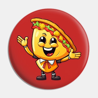 kawaii Taco cehees T-Shirt cute potatofood funny Pin