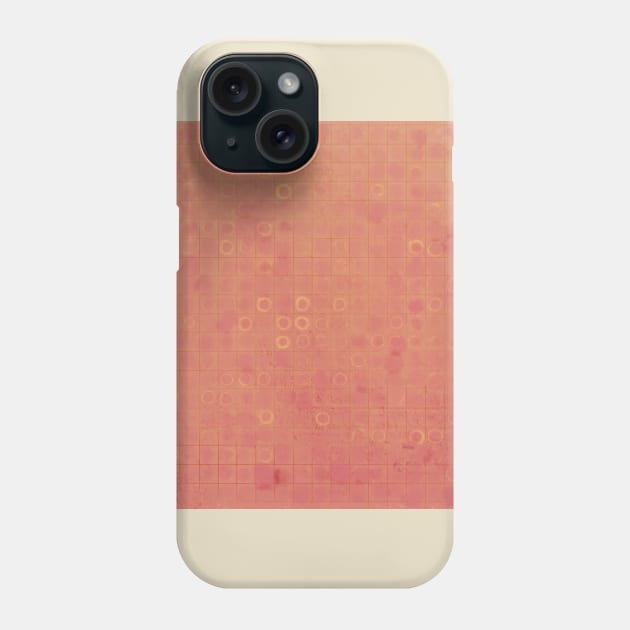 Harmonious orange pattern with shiny circles Phone Case by Celentano