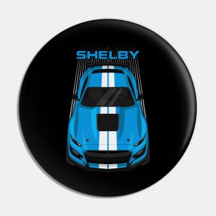 Ford Mustang Shelby GT500 2020-2021 - Velocity Blue - White Stripes Pin