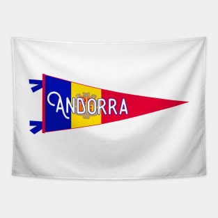 Andorra Flag Pennant Tapestry