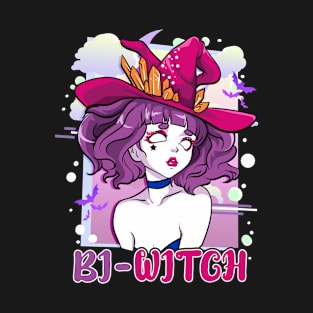 Bi Witch Bisexual Witch Pun for Halloween T-Shirt