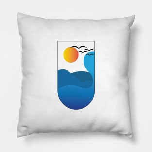 The sea between the windows Pillow