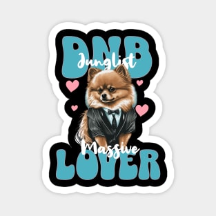 DNB - Lover Pomeranian Junglist (Blue) Magnet