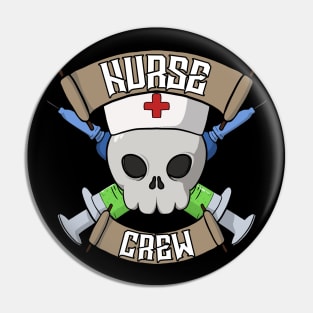 Nurses crew Jolly Roger pirate flag Pin