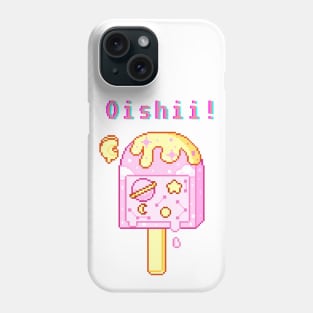 Kawaii Pixel Oishii Dream Dessert (Pink Galaxy Popsicle ) Phone Case