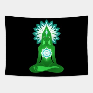 Aura Green Meditation 01 Tapestry