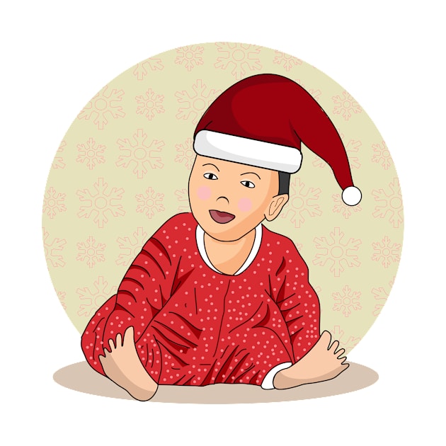 Cute baby wearing Santa claus clothes by SNstore