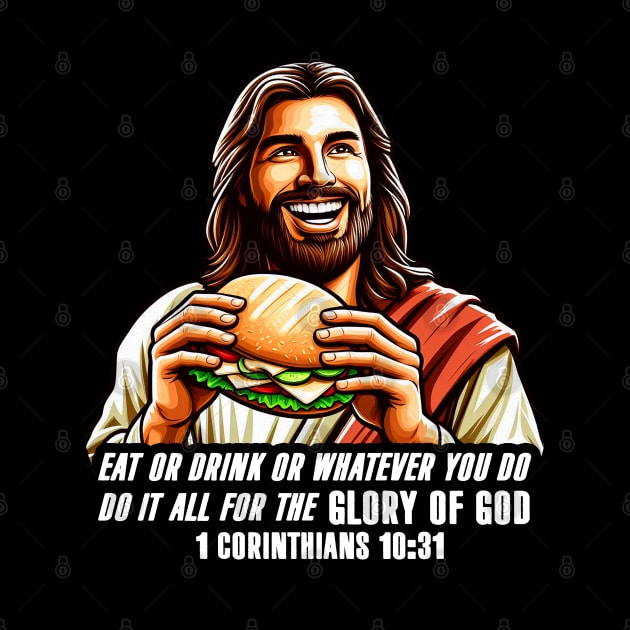 1 Corinthians 10:31 Eat or Drink for the Glory of God by Plushism