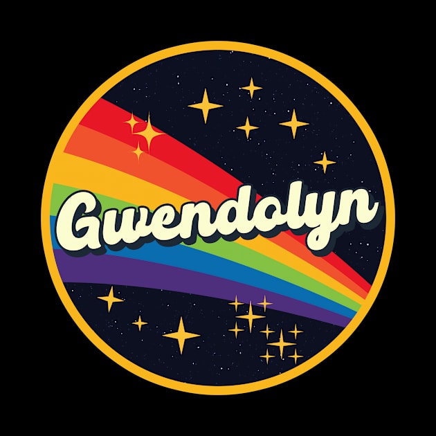 Gwendolyn // Rainbow In Space Vintage Style by LMW Art