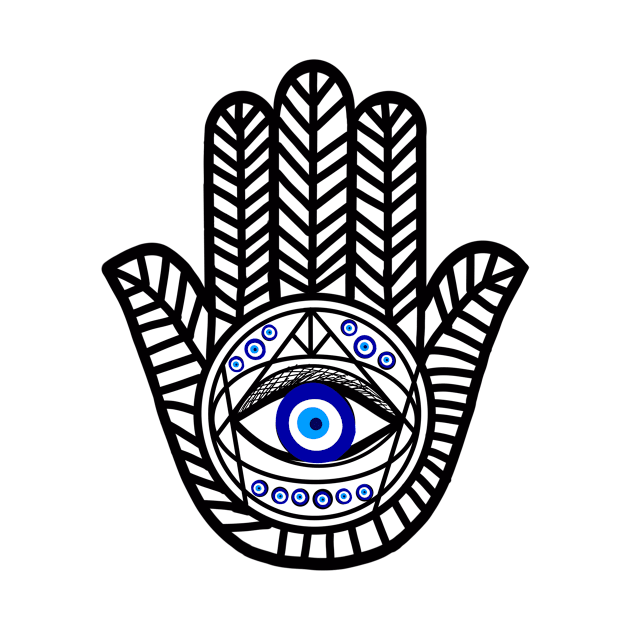 hand of hamsa evil eye by livania