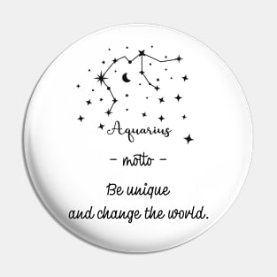 Key phrases of the zodiac signs: Aquarius Pin