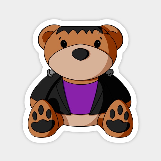 Fancy Frankenstein Teddy Bear Magnet by Alisha Ober Designs