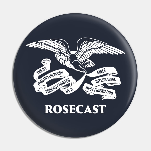 Rosecast Iowa Flag (White) Pin by ZPDesign