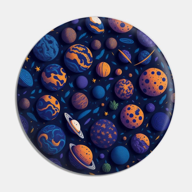 Planets and Stars Pattern Pin by Contrapasso