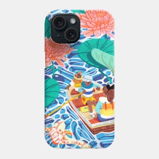 Boating through the water lilies Phone Case