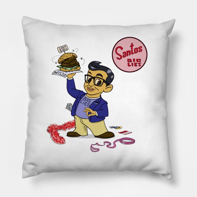 Santos Big Lies - George Santos Big Boy Pillow by Funkybat