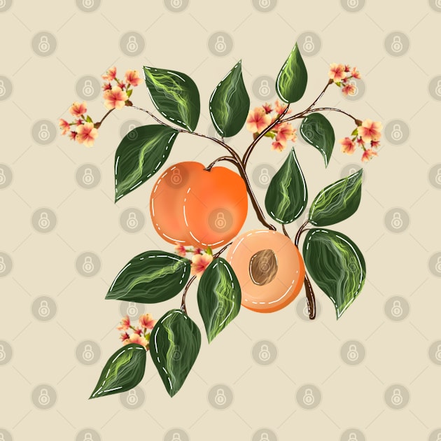 Peach pattern 1 by Miruna Mares