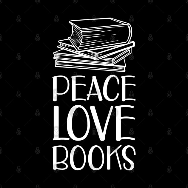 Book - Peace love books w by KC Happy Shop