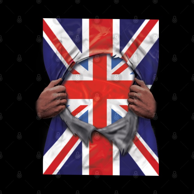 United Kingdom Flag Great Britain Flag Ripped - Gift for English Scottish Welsh Or Irish From United Kingdom by Country Flags