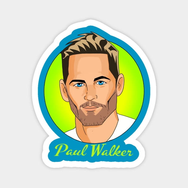 Paul Walker Tribute Art Magnet by AndrewKennethArt