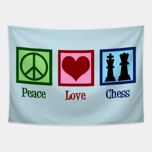 Peace Love Chess Tapestry