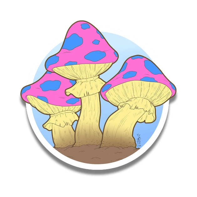 A Few Proud Mushrooms (Pansexual) by YPMG Arts