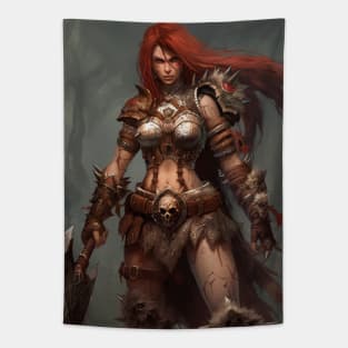 Diablo Barbarian Female Tapestry