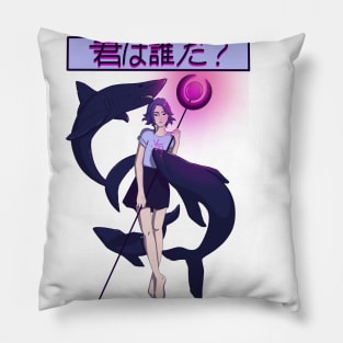 Girl with sharks Pillow