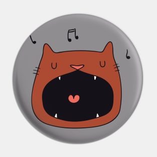 Singing cat Pin